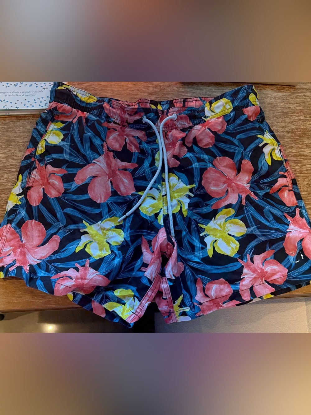 Calvin Klein Men's Tropical Floral Swim Trunks Board Shorts